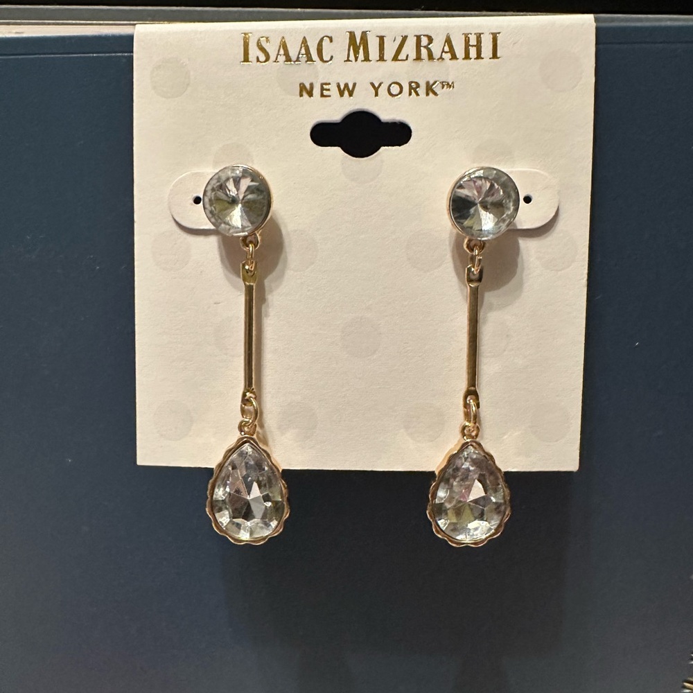 Isaac Mizrahi Gold and Silver Drop Earrings
